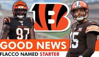 Bengals Get A BUNCH of Good News On Joe Flacco Starting + Shemar Stewart & Lucas Patrick Injuries