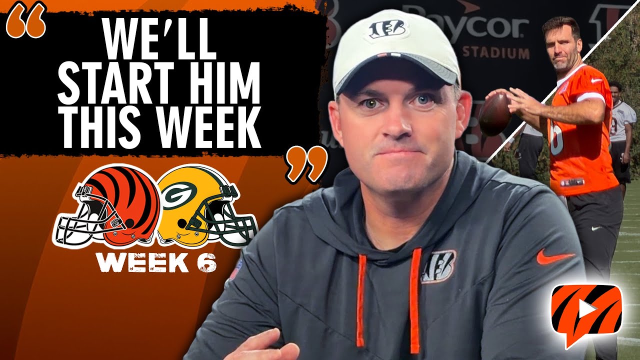 Zac Taylor on Joe Flacco Trade, Plans For Bengals' Starting QB vs. Packers in Week 6