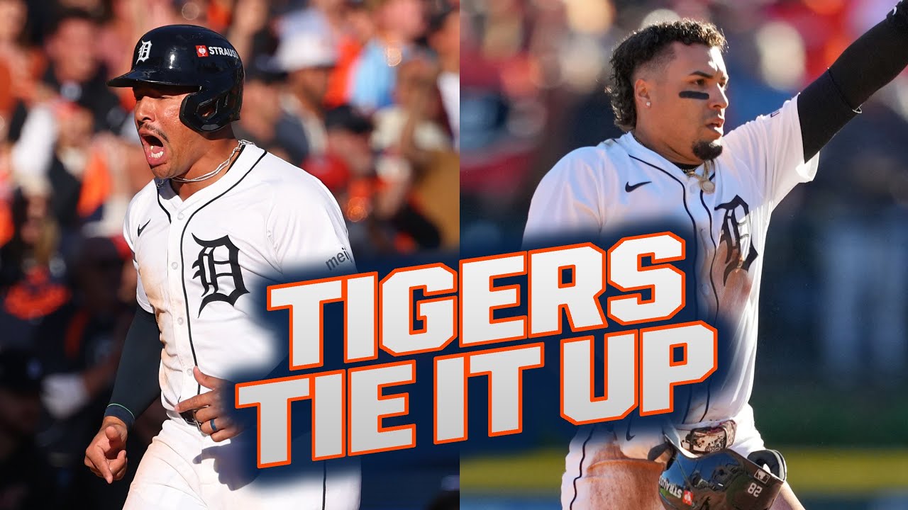 Tigers CLAW back! 🐅 Detroit scores three runs in the 5th inning to tie the game! 😤
