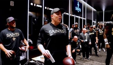 Kellen Moore locker room speech after win vs. Giants | 2025 NFL Week 5