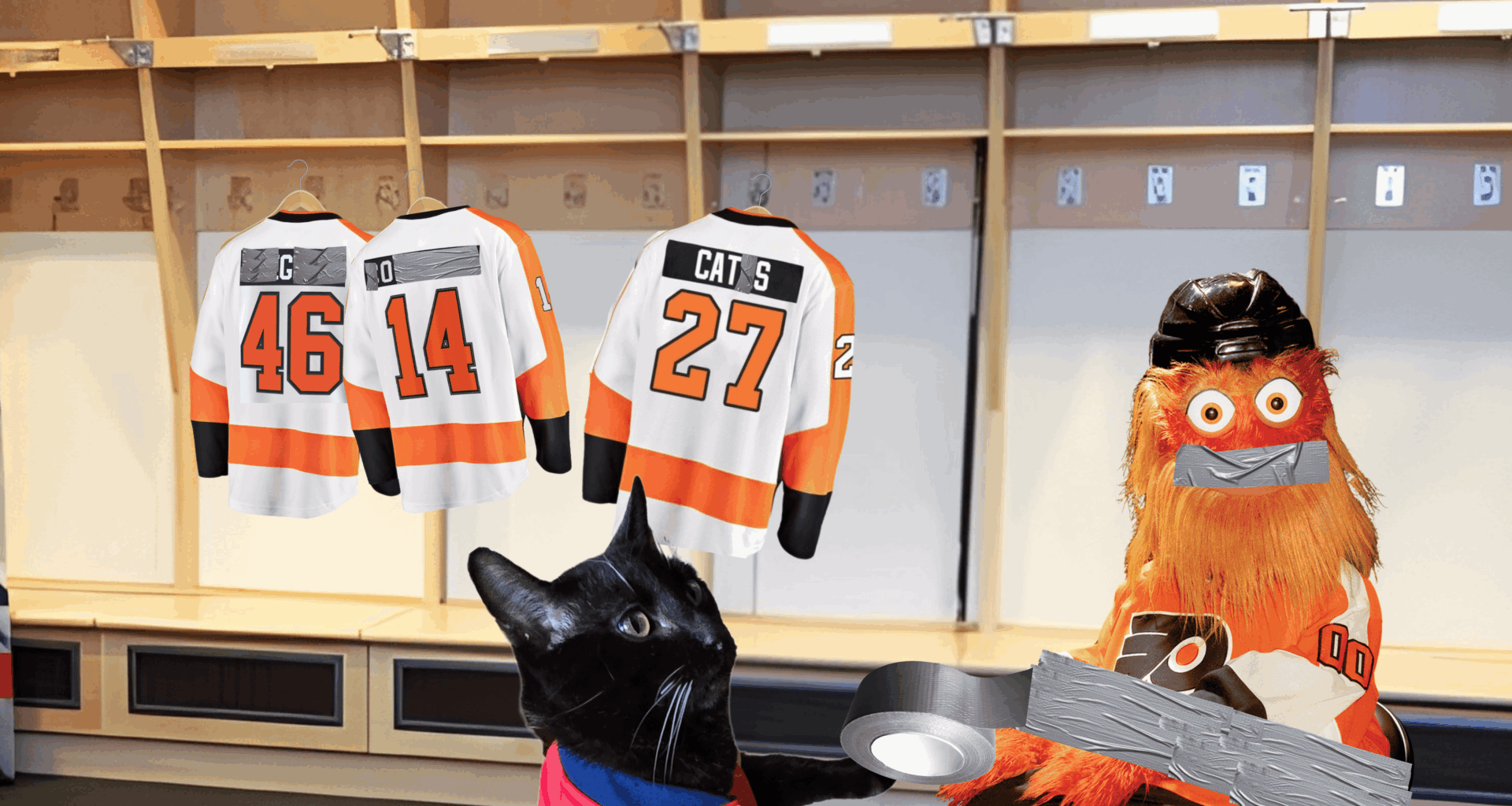 JP has vandalized Philly's locker room ahead of tonight's game.