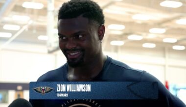 Zion Williamson talks Jordan Poole, Australian Fans | New Orleans Pelicans