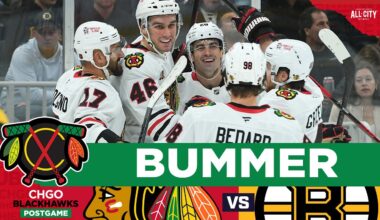 Connor Bedard SCORES in a valiant Blackhawks' effort in Boston | CHGO Blackhawks POSTGAME Podcast