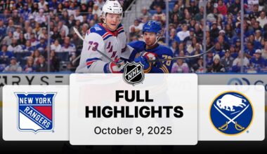 NHL Highlights | Rangers vs. Sabres | October 09, 2025