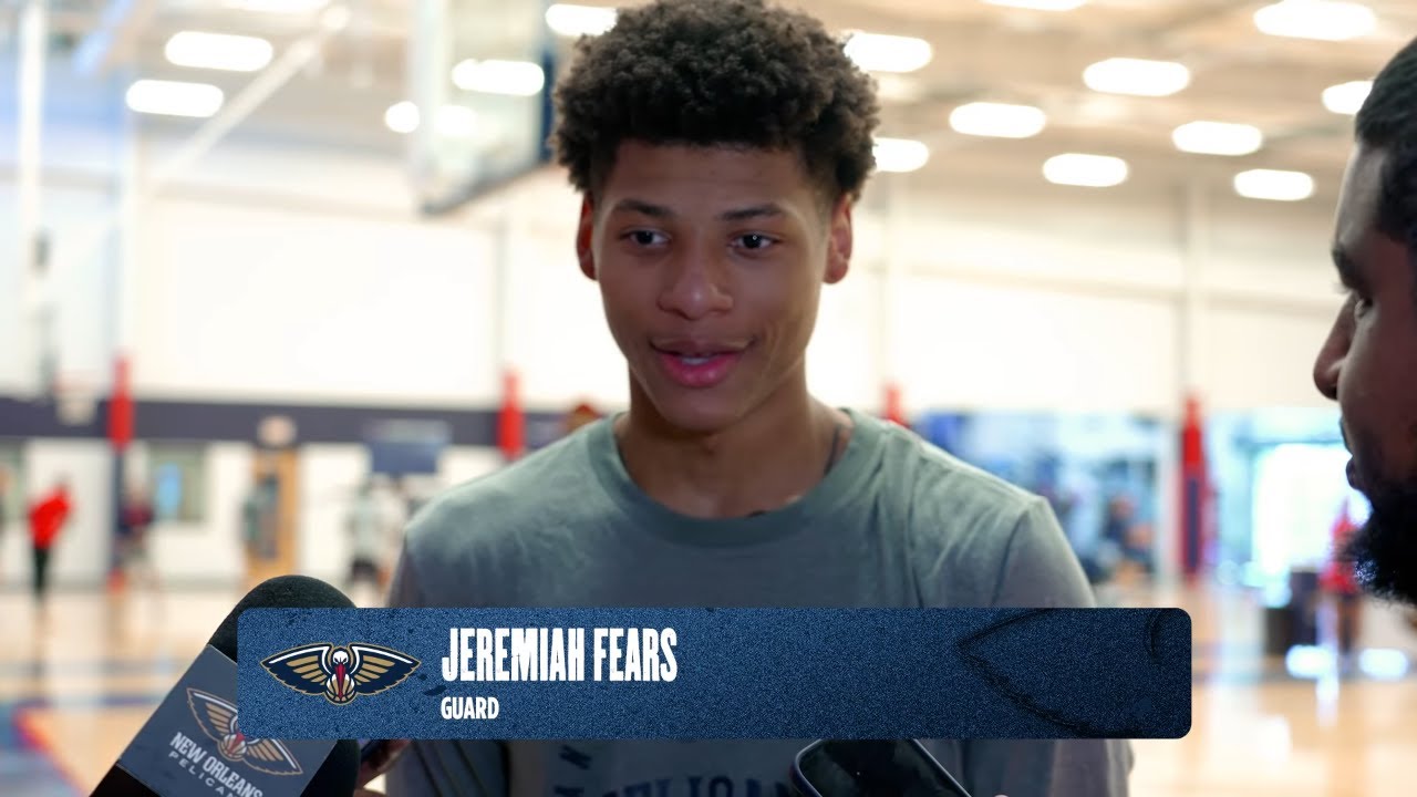 Jeremiah Fears talks Zion, Back to Basketball Open Practice | New Orleans Pelicans