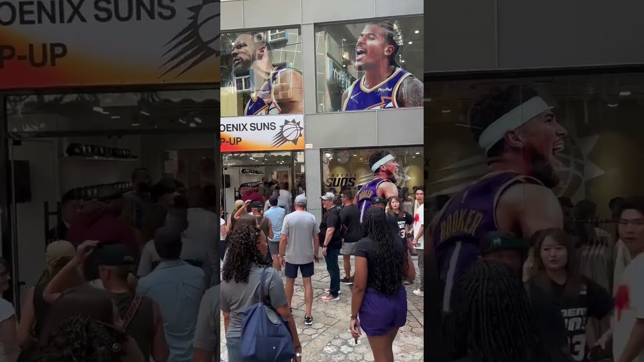 Scenes from the Suns Pop up featuring Shawn Marion, MaSiWei, Jeff Hamilton and more! #shorts