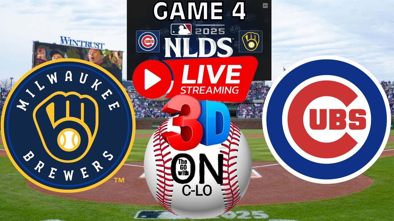 🔴Chicago Cubs vs Milwaukee Brewers. Live NLDS MLB Baseball. Play by Play 3D Presentation & More!