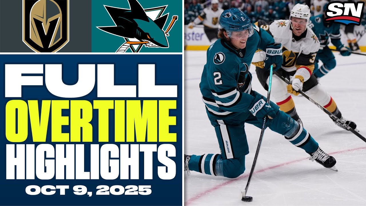 Vegas Golden Knights at San Jose Sharks | FULL Overtime Highlights - October 9, 2025