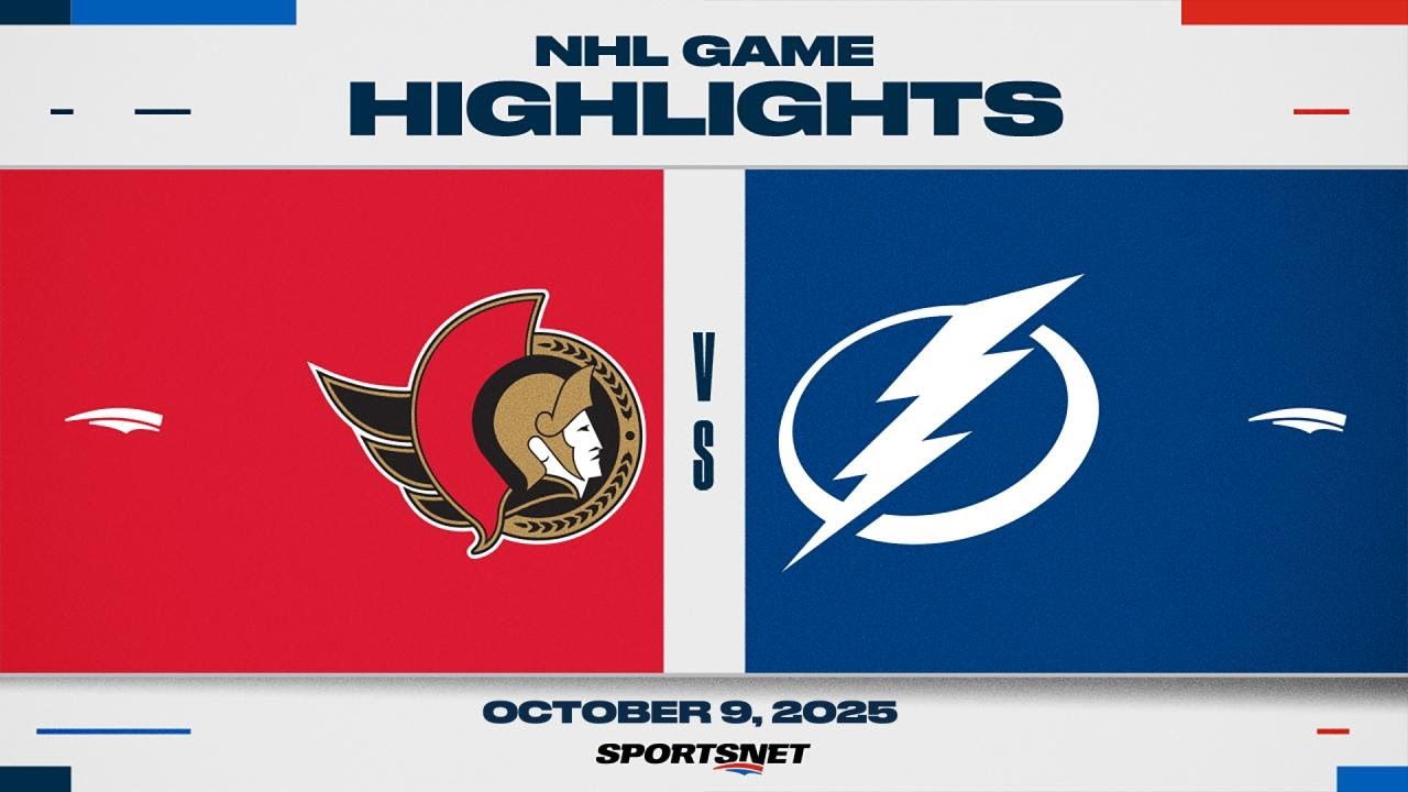 NHL Highlights | Senators vs. Lightning - October 9, 2025