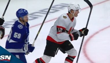 Senators' Shane Pinto Buries Rebound For Late Go-Ahead Goal vs. Lightning