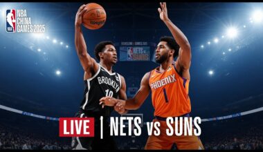 Brooklyn Nets vs Phoenix Suns LIVE | NBA China Games 2025 | Preseason Match & Live Score Updates 🏀