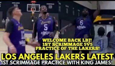LOS ANGELES LAKERS 1ST SCRIMMAGE 5V5 PRACTICE WITH LEBRON JAMES | LAKERS PRACTICE | LAKERS UPDATES