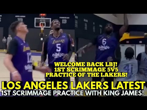 LOS ANGELES LAKERS 1ST SCRIMMAGE 5V5 PRACTICE WITH LEBRON JAMES | LAKERS PRACTICE | LAKERS UPDATES