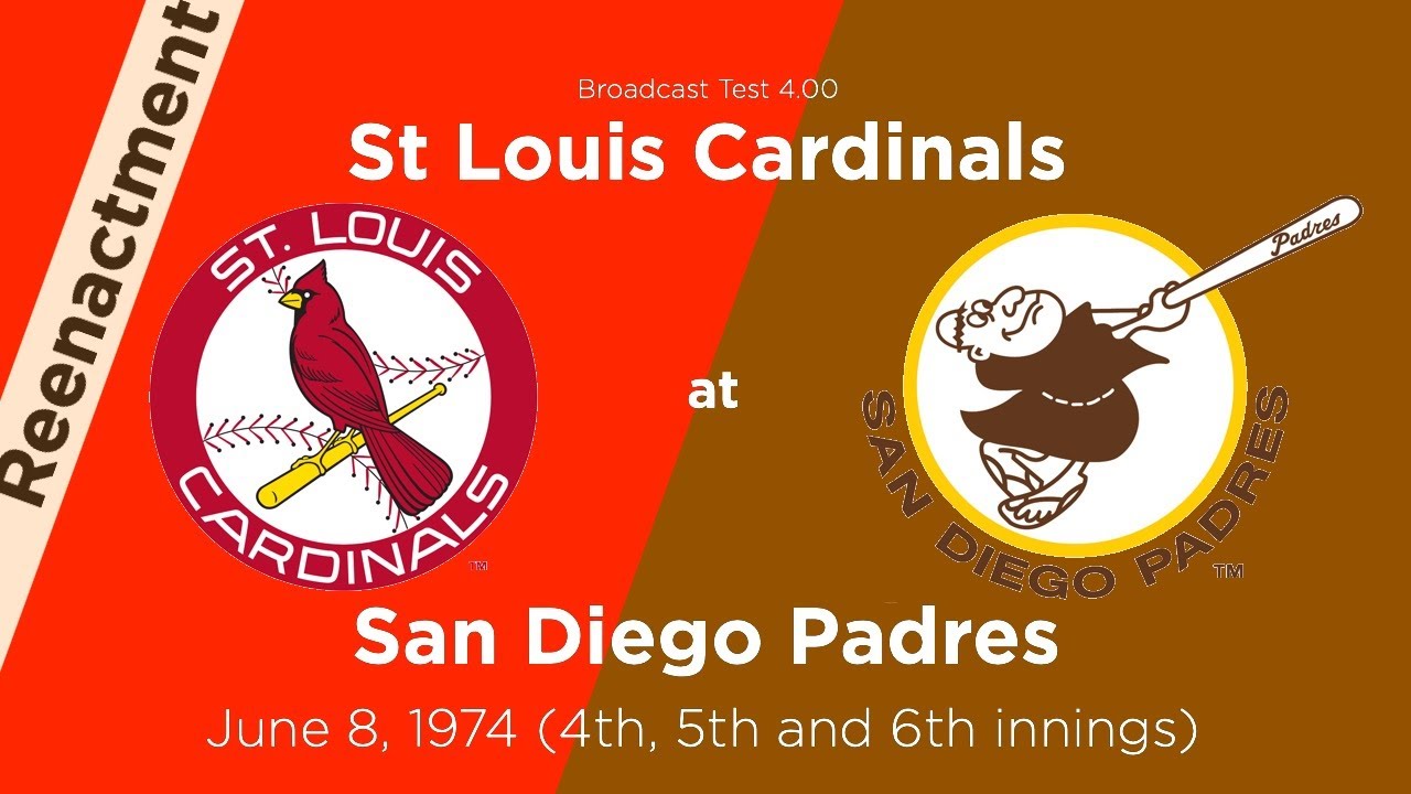 TEST AUDIO 4.0, Cardinals at Padres, June 8 1974 (innings 4, 5, 6) Radio Re-enactment