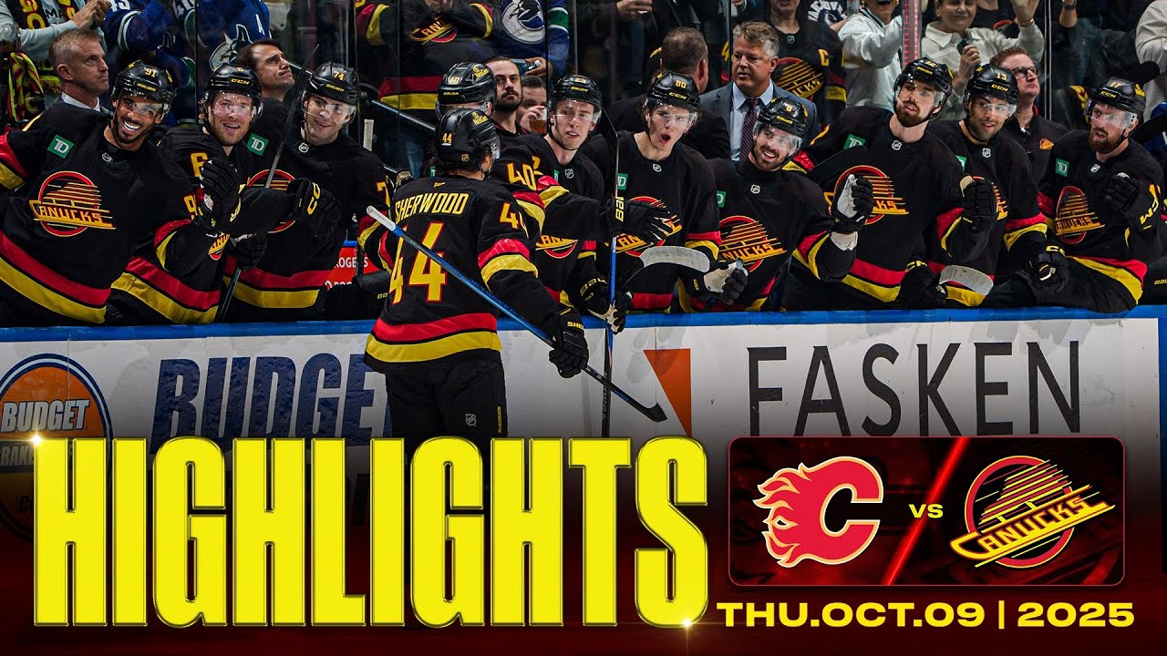 Game in 10 | Canucks vs. Flames Highlights (Oct. 9, 2025)