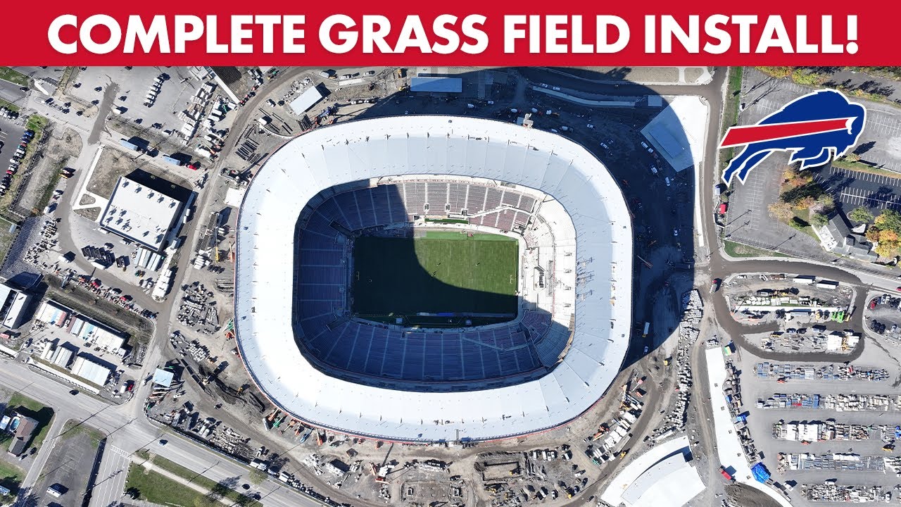 Grass Field At New Highmark Stadium Full Install! | Buffalo Bills