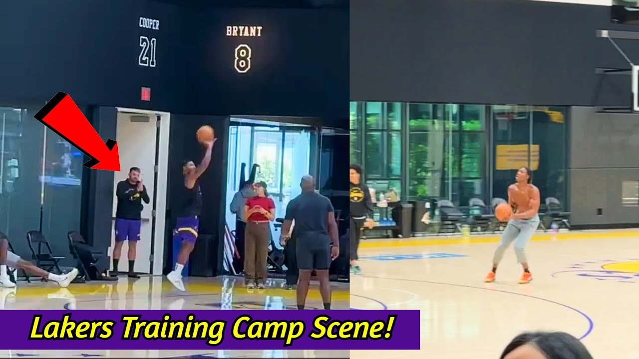 Lakers FULL Training Camp  Practice Scene with Marcus Smart & Adou Thiero on Court!