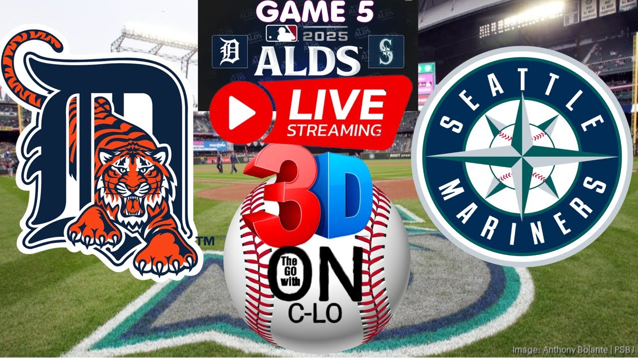🔴Seattle Mariners vs Detroit Tigers. Game 5 ALDS Live MLB Baseball. Play by Play 3D Presentation