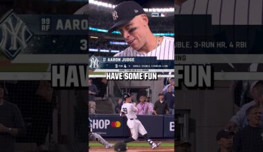 Aaron Judge on MASSIVE homer in Yankees win 😎 #mlb #baseball #yankees #bluejays #alds #foxsports