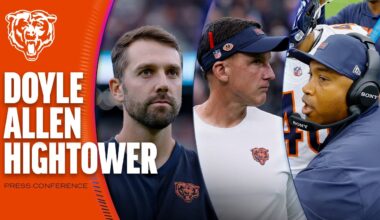 Richard Hightower, Dennis Allen, Declan Doyle on preparing for Week 6 vs. Commanders | Chicago Bears