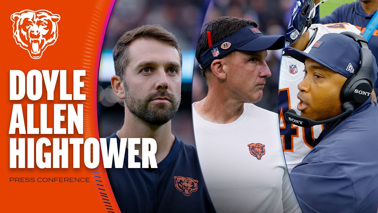 Richard Hightower, Dennis Allen, Declan Doyle on preparing for Week 6 vs. Commanders | Chicago Bears
