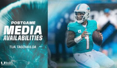 QB Tua Tagovailoa meets with the media after #MIAvsCAR | Miami Dolphins