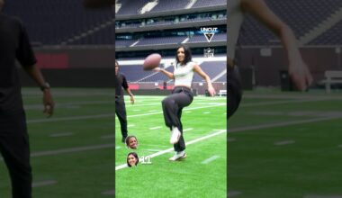 Kick ups with an NFL ball?! 🏈🫣