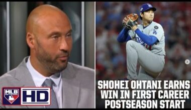 MLB NOW | Derek Jeter REACTS TO Dodgers beat Phillies in Shohei Ohtani's 1st career postseason start