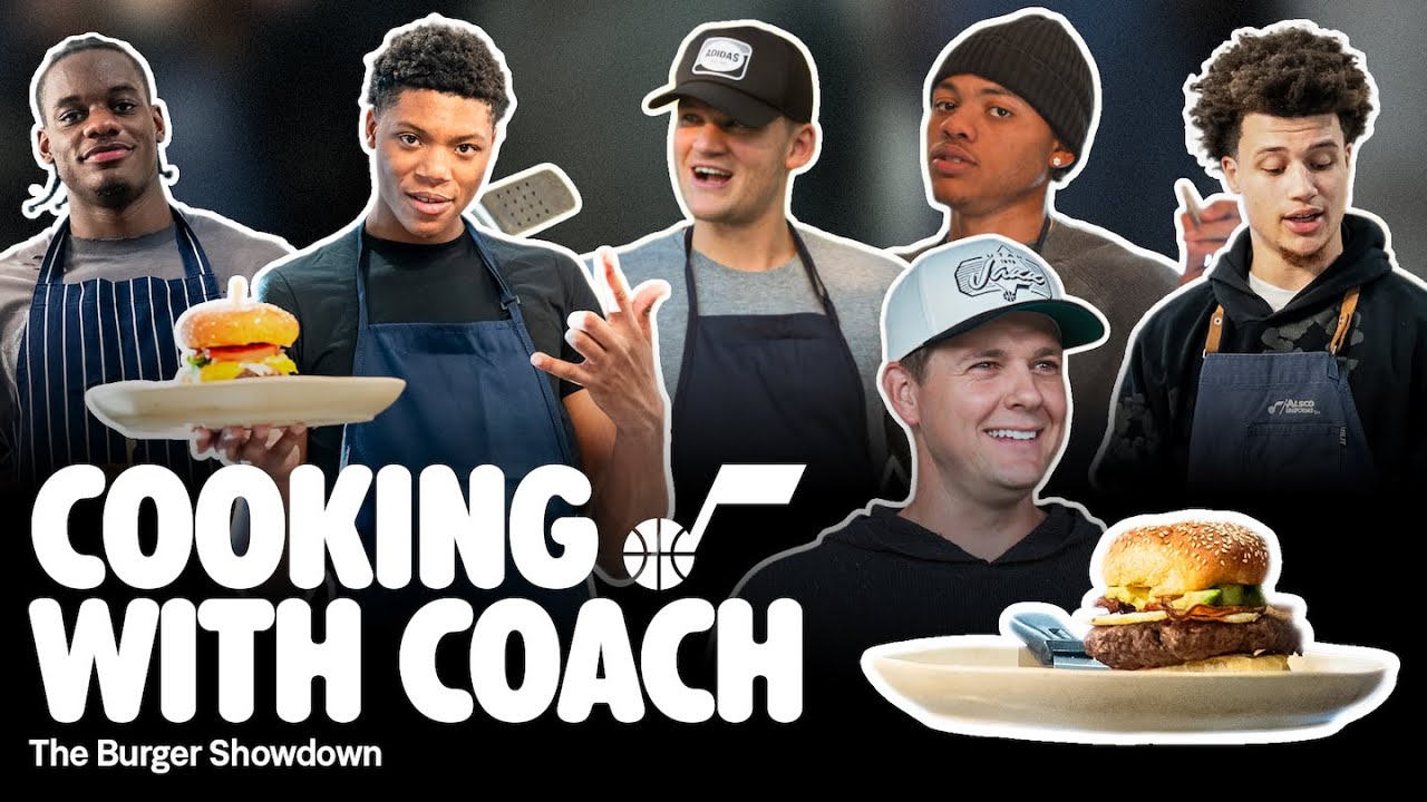 COOKING WITH COACH: The Burger Showdown 🍔🧑‍🍳 | UTAH JAZZ