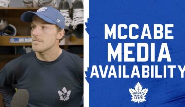 Jake McCabe | Pre Game at Detroit Red Wings | October 11, 2025