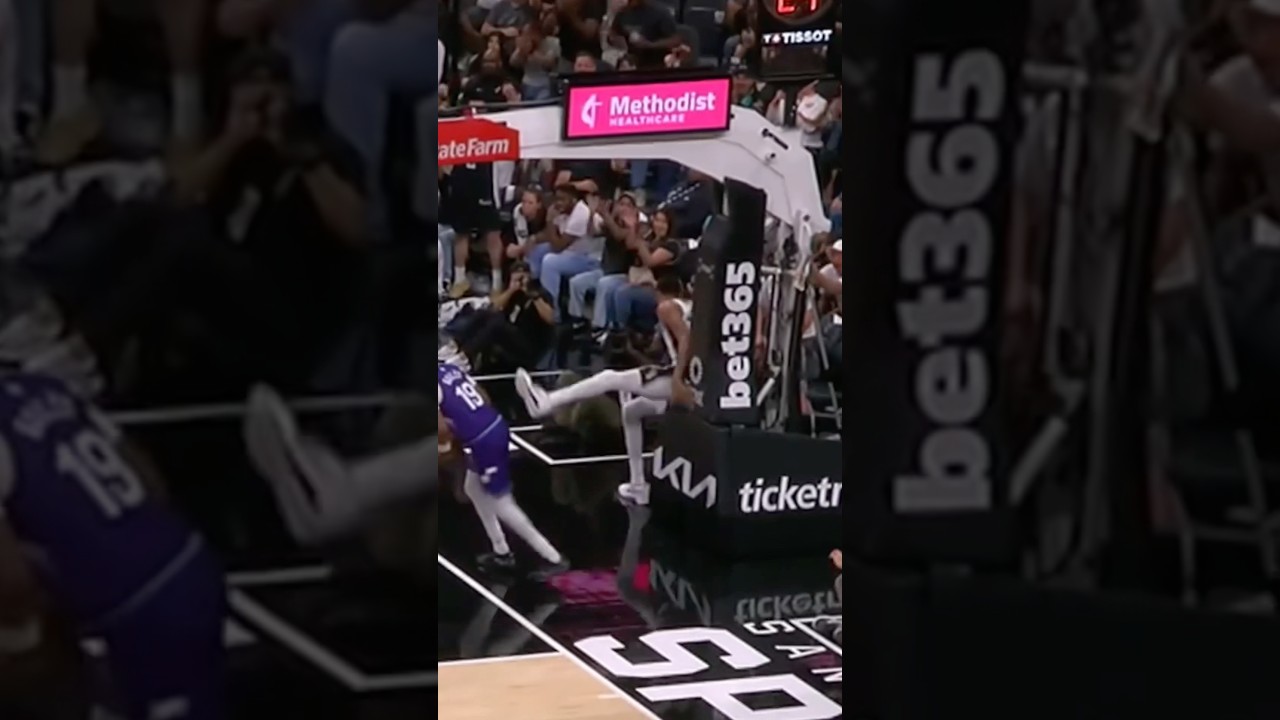 Spurs rookie almost hurt Wemby 😳😡