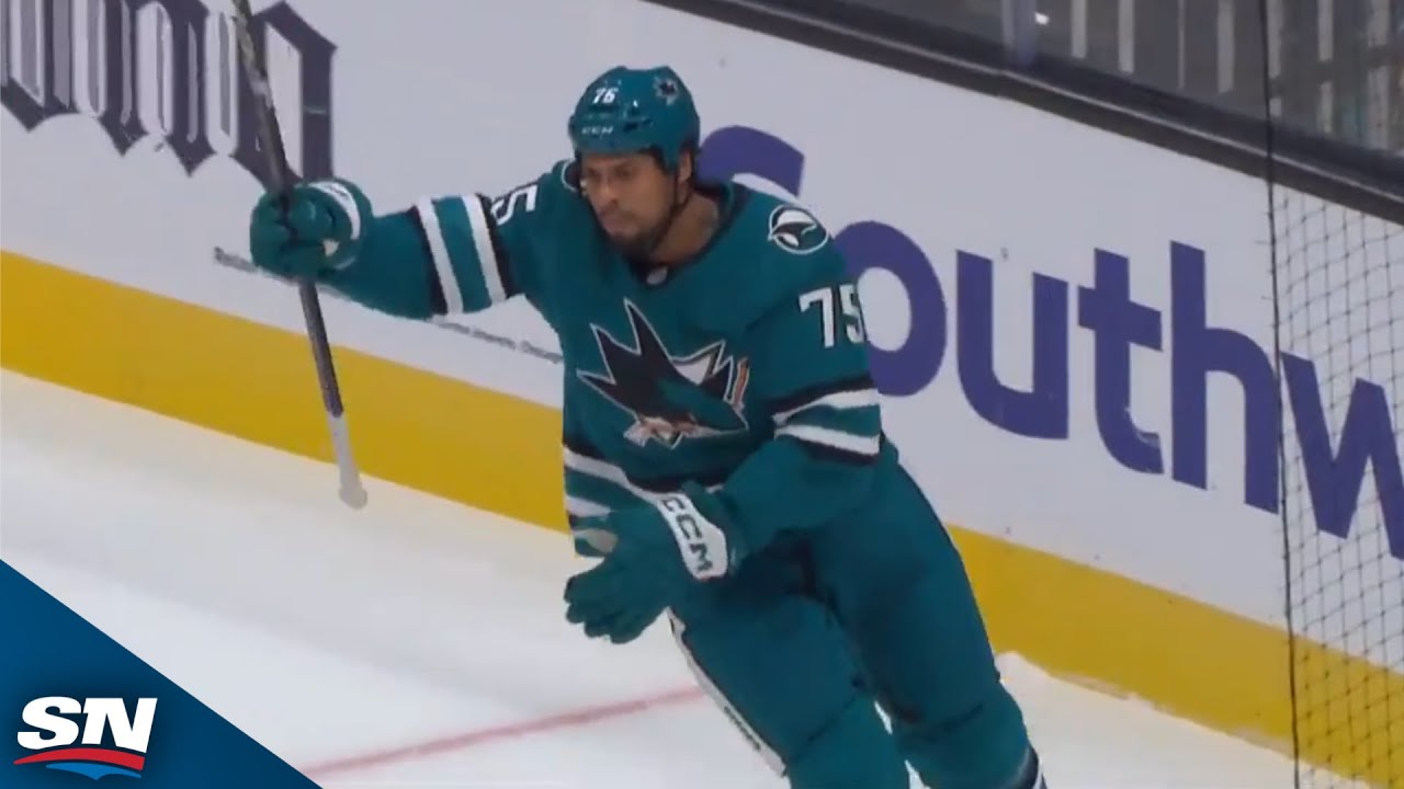 Sharks' Ryan Reaves Takes It Wide And Buries First Goal With New Squad