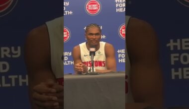 Asked Ausar Thompson how he plans to help the halfcourt offense! #pistons #detroitpistons #nba