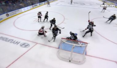 Nico Hischier scores a goal against the Tampa Bay Lightning