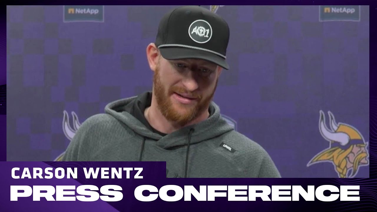 Carson Wentz Talks About Playing Through Injury, Vikings Game-Winning Drive Late vs. Browns