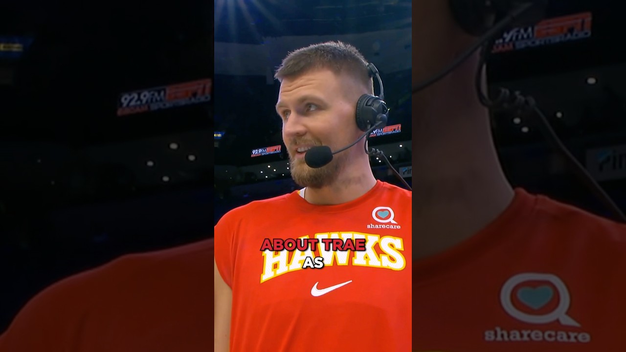 Kristaps with high high praise for his new PG ❄️🦄 #kristapsporzingis #traeyoung #nba #hawks