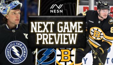 NEXT GAME PREVIEW: Boston Bruins vs. Tampa Bay Lightning - 10/13/2025