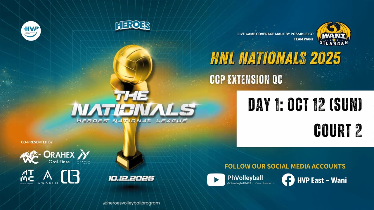LIVE! HNL 2025 NATIONALS DAY 1 (OCT 12) - COURT 2