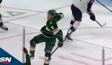 Wild's Zeev Buium Rips Home His First Career NHL Goal Vs. The Blue Jackets