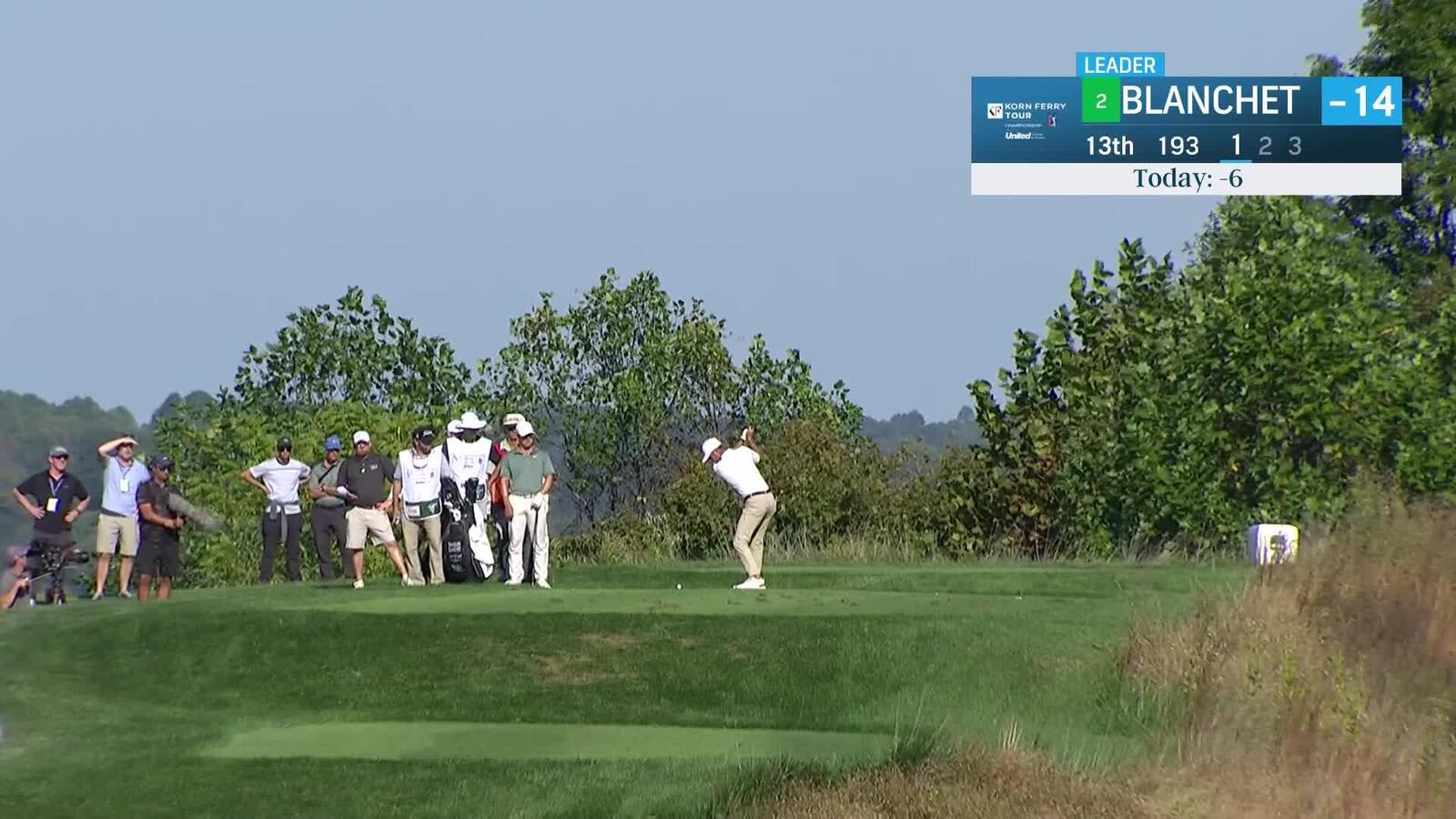 Chandler Blanchet makes birdie on No. 13 at Korn Ferry Tour Champ