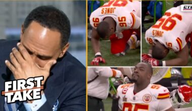 FIRST TAKE | Stephen A. calls out Chiefs' Chris Jones for Effort on Trevor Lawrence TD During MNF