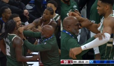 Bucks and Bulls get so heated and Giannis jokes trying to get involved 😂