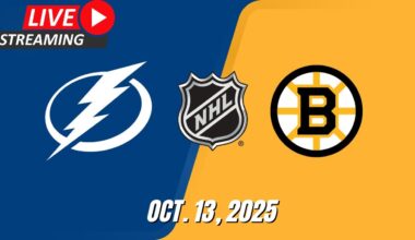 NHL LIVE! Boston Bruins vs Tampa Bay Lightning | Regular Season 2025 | October 13, 2025 | Full Game