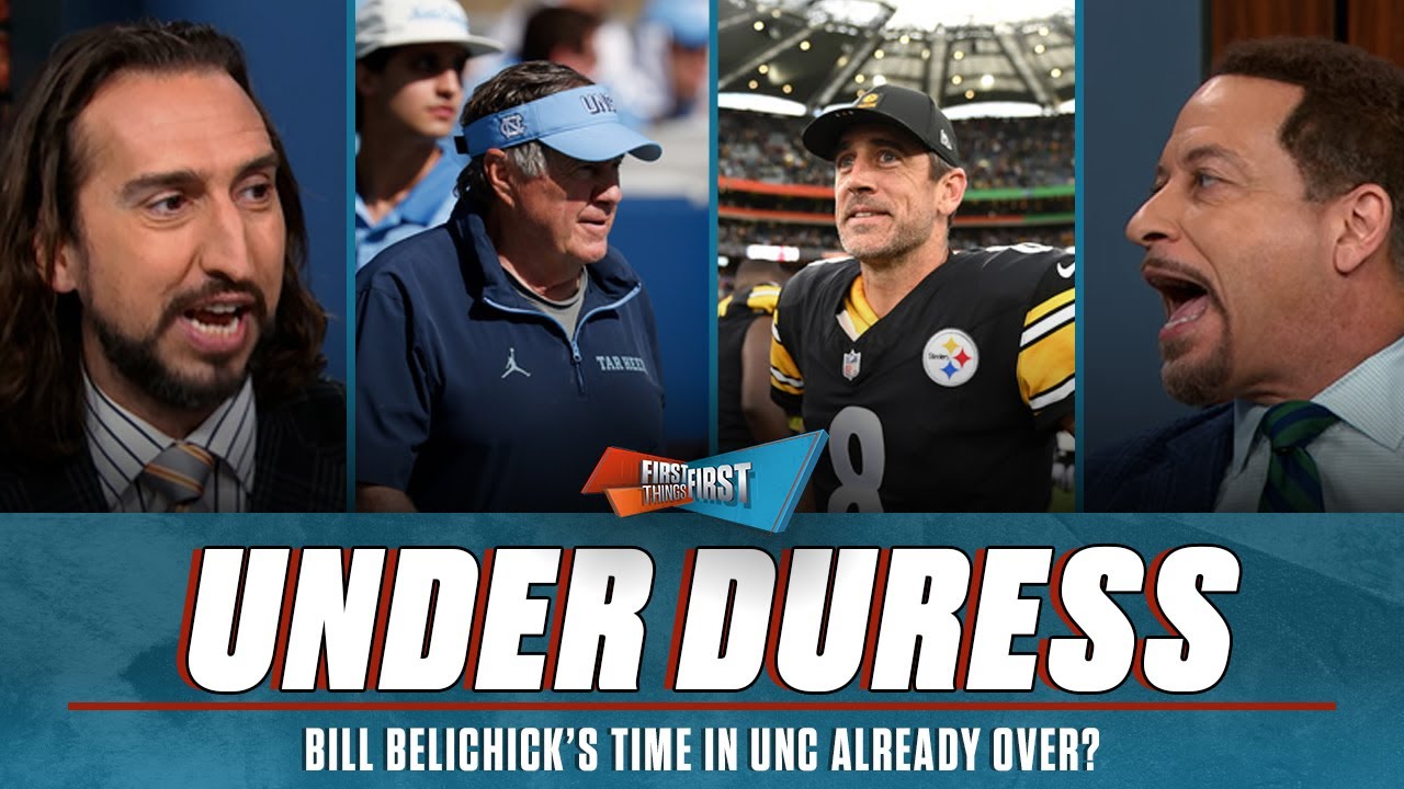 Aaron Rodgers & Patrick Mahomes Under Duress, Will Bill Belichick leave UNC? | FIRST THINGS FIRST