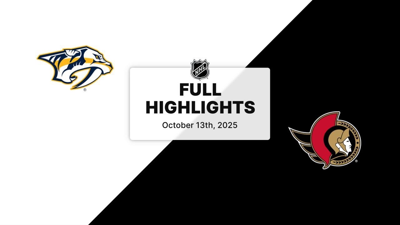 NHL Highlights | Predators vs. Senators | October 13, 2025
