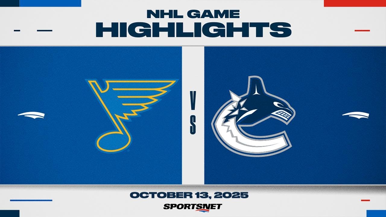 NHL Highlights | Blues vs. Canucks - October 13, 2025