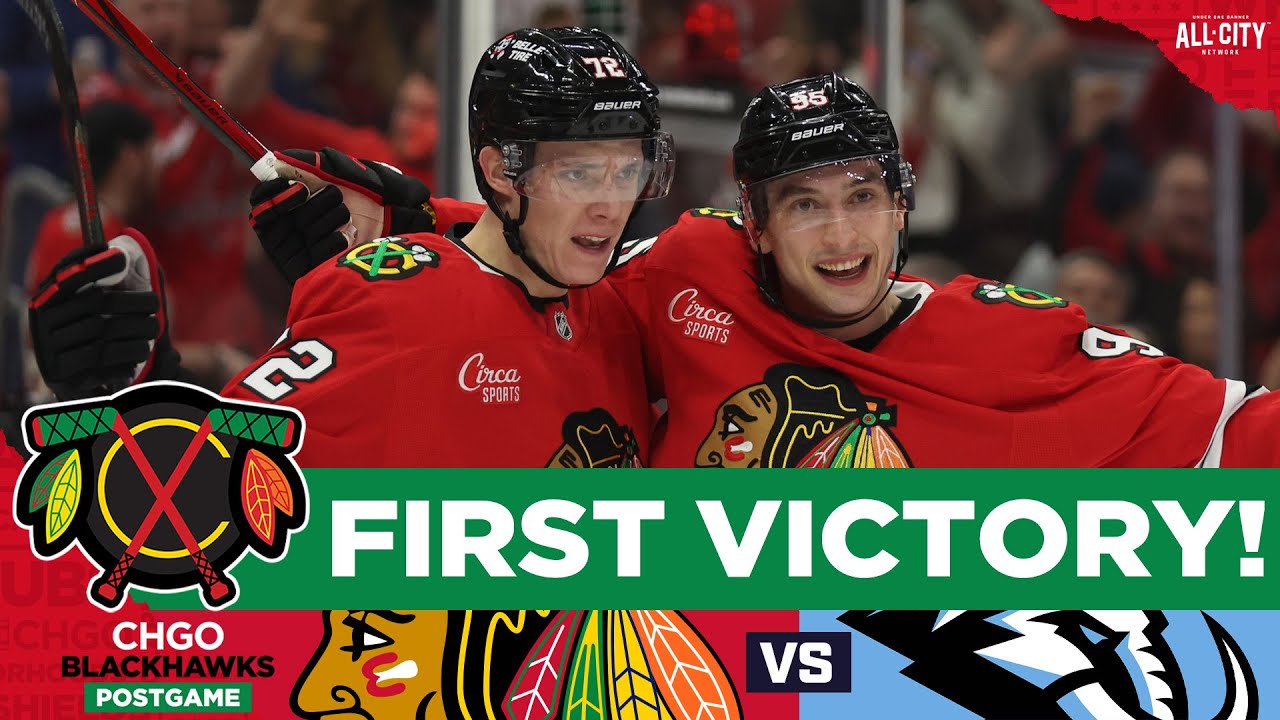 Chicago Blackhawks Get FIRST WIN Over Utah & Spencer Knight Shines! | CHGO Blackhawks POSTGAME