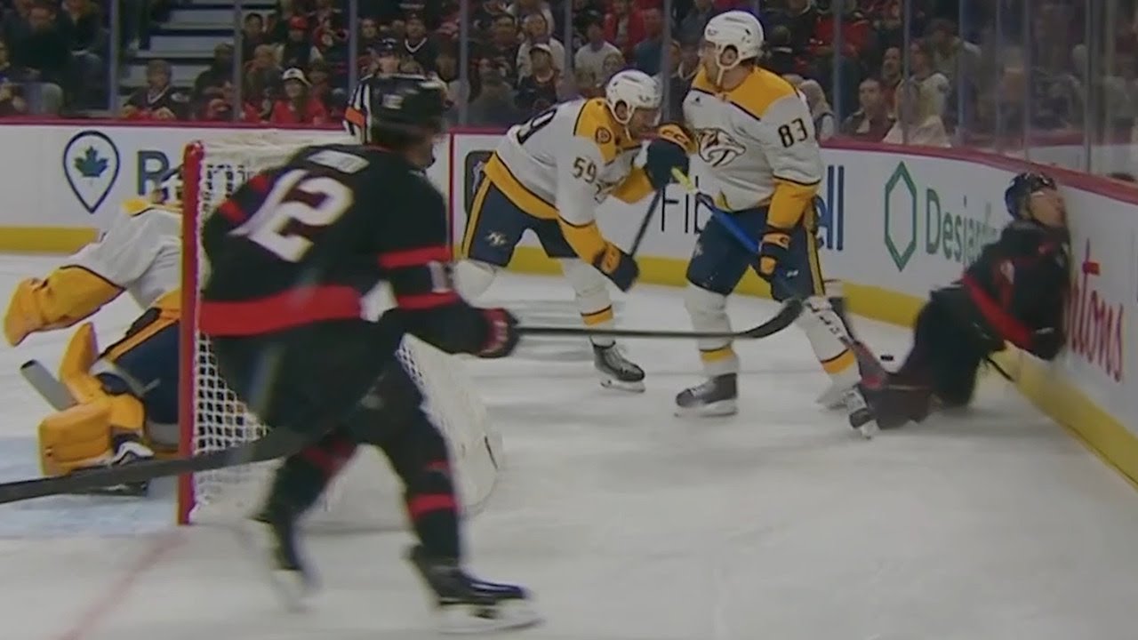 Brady Tkachuk Not Happy With Roman Josi, Cross Check