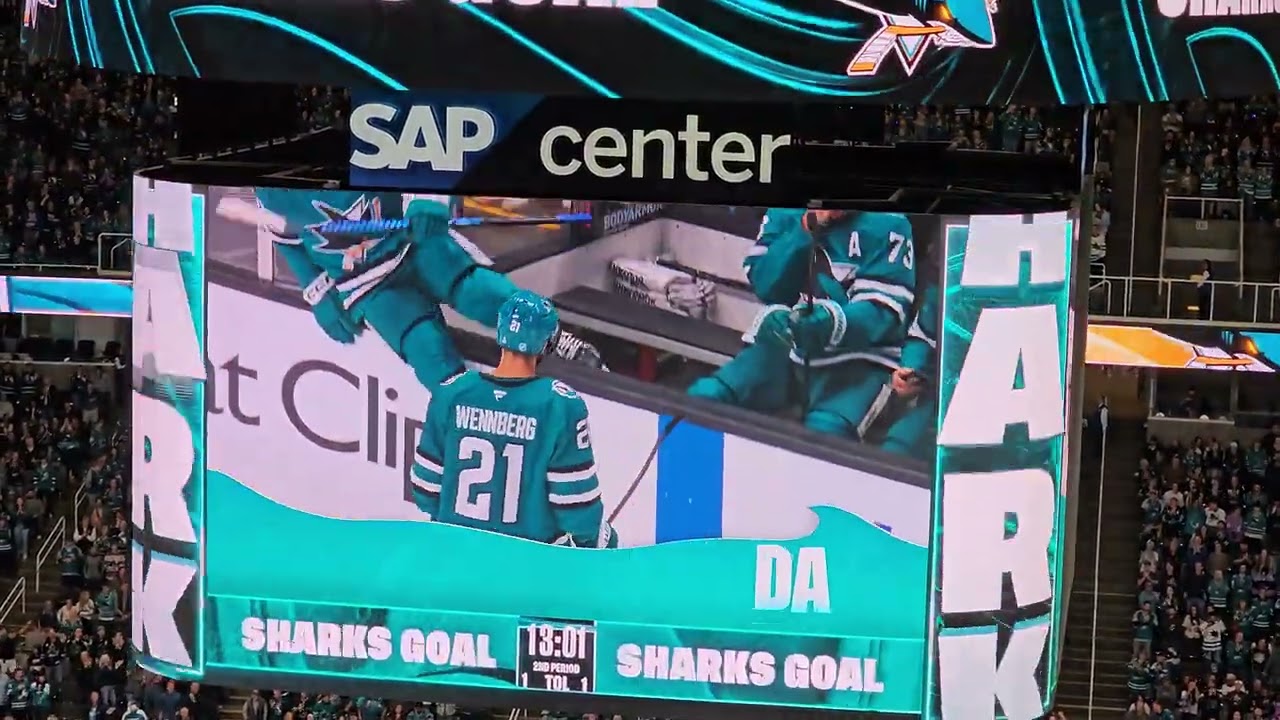 2025-26 San Jose Sharks Opening Night Goal | New Goal Song | Alex Wennberg Power Play