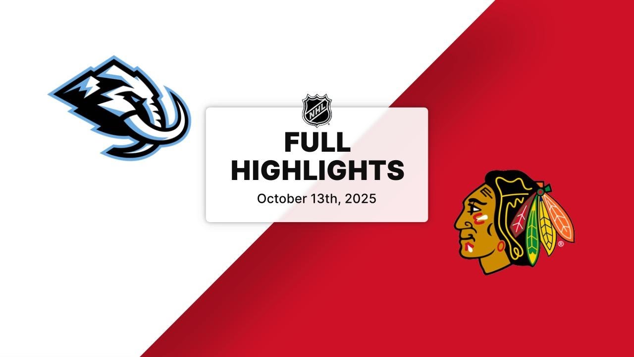NHL Highlights | Mammoth vs. Blackhawks | October 13, 2025